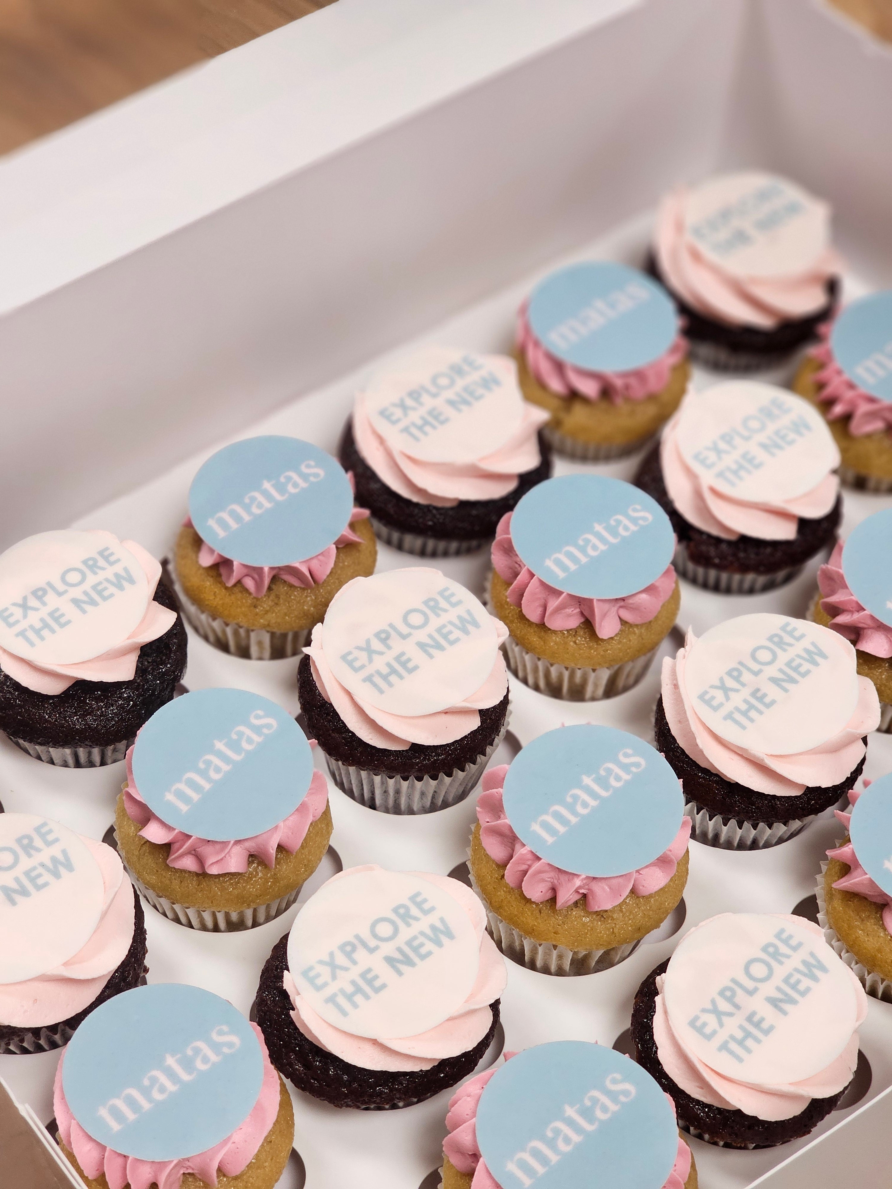 Mini cupcakes with logo