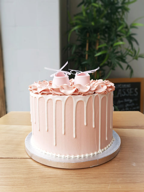 Babyshower kage med sko