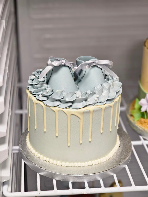 Babyshower kage med sko