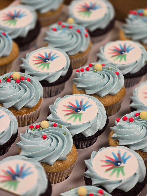 Cupcakes with personalised edible prints
