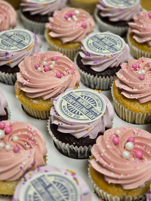 Cupcakes with personalised edible prints