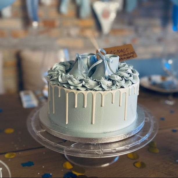 Baby shower cake with shoes