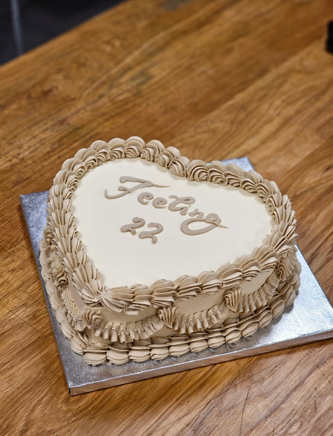 Hjerteformet vintage kage