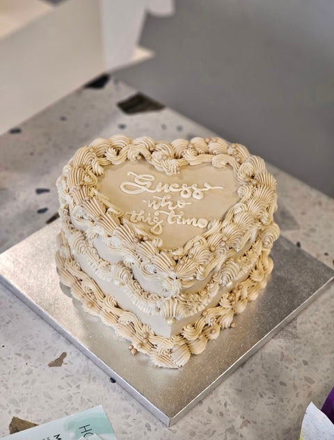 Hjerteformet vintage kage