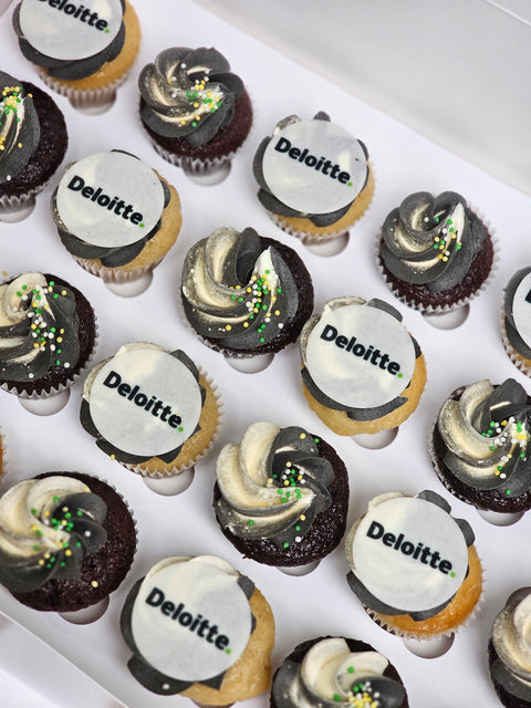 Mini cupcakes med logo