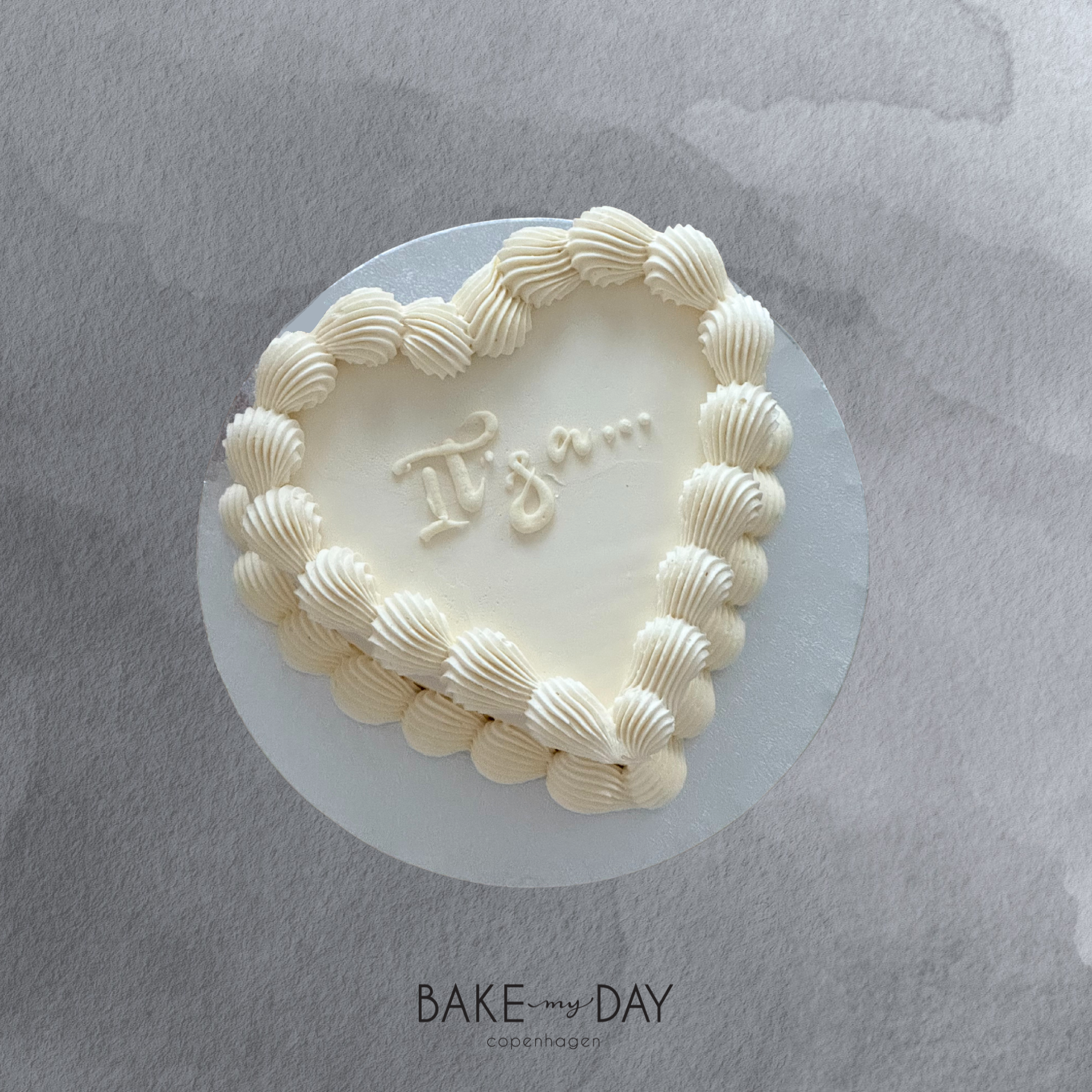 Heart-shaped gender reveal cake