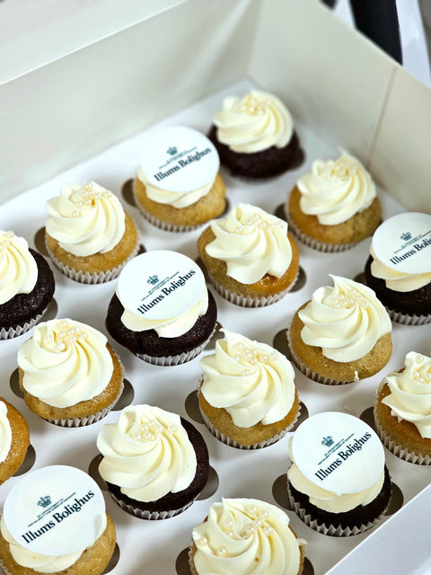 Mini cupcakes med logo