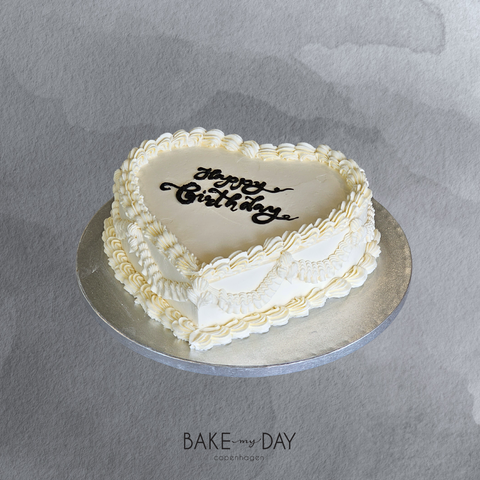 Hjerteformet vintage kage