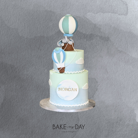 Dåbskage med luftballon