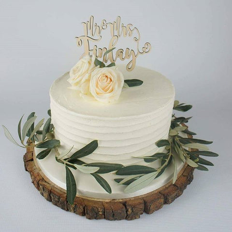 Stribet smørcreme med blomster