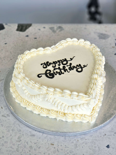 Hjerteformet vintage kage